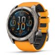 Garmin 010-02905-10 Fenix 8 51 mm, AMOLED Sapphire, Titanium + Fitness Bundle For Sale