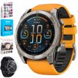 Garmin 010-02905-10 Fenix 8 51 mm, AMOLED Sapphire, Titanium + Fitness Bundle For Sale