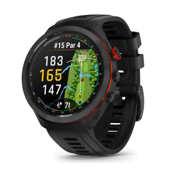 Garmin Approach S70 42 mm Premium GPS Golf Watch Black + Accessories Bundle on Sale