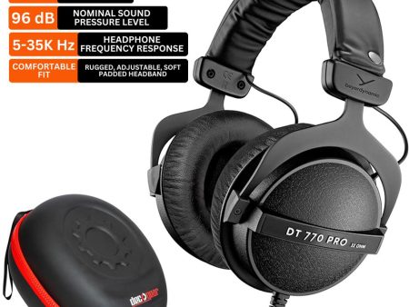 BeyerDynamic DT 770 PRO Closed Dynamic Studio Headphones, 32 Ohms with Case For Discount