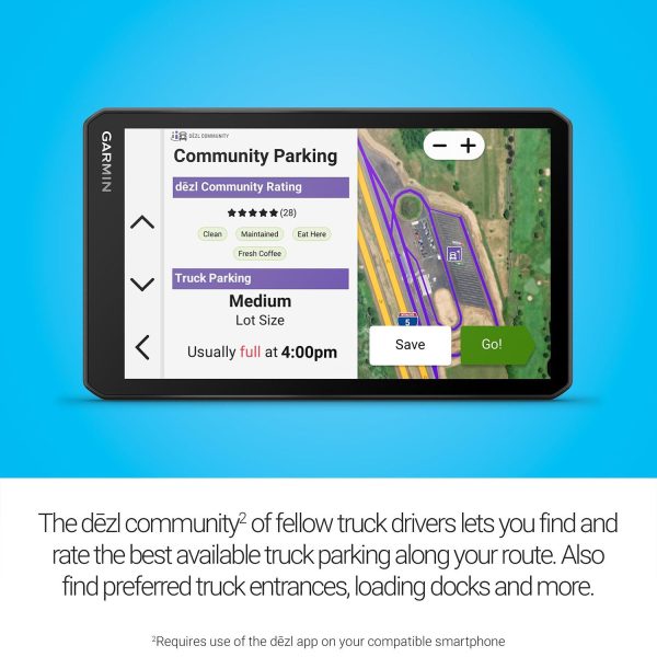 Garmin dezl OTR720 7  GPS Truck Navigator, Custom Truck Routing, Satellite Imagery Hot on Sale