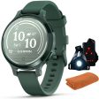 Garmin Lily 2 Active Smartwatch Green with Green Silicone Band + Towel and Light Fashion