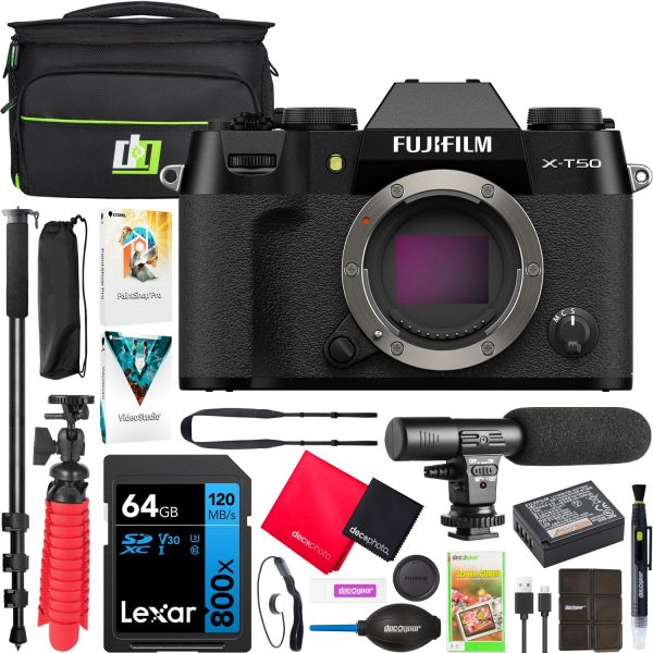 Fujifilm X-T50 Mirrorless Interchangeable Lens Digital Camera Body - Black + Bundle Cheap