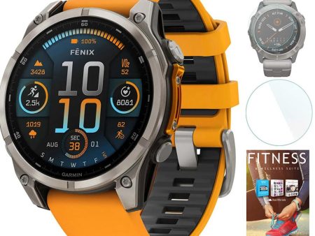 Garmin Fenix 8 47 mm AMOLED Sapphire Titanium + Fitness Suite & Screen Protector Online now