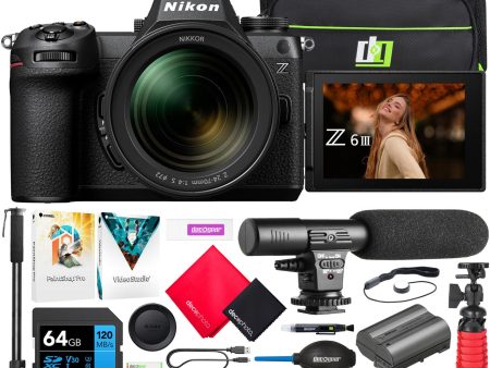 Nikon Z6III Full Frame Mirrorless Camera Bundle with 24-70mm F4 S Lens Accessories Kit Online