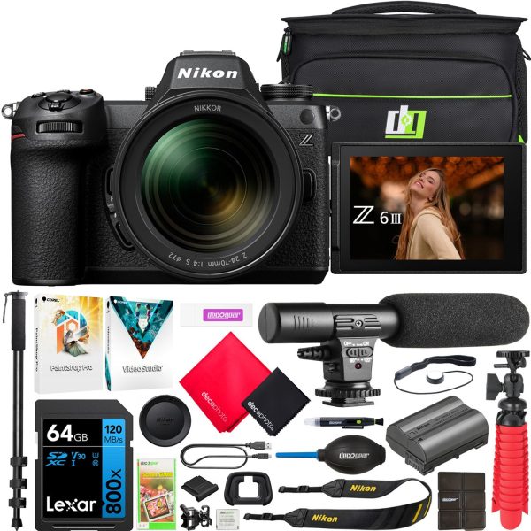 Nikon Z6III Full Frame Mirrorless Camera Bundle with 24-70mm F4 S Lens Accessories Kit Online