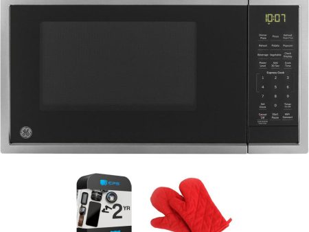 GE 0.9 Cu. Ft. Smart Countertop Microwave Oven w  Oven Mitt + 2 YR Warranty Bundle Online