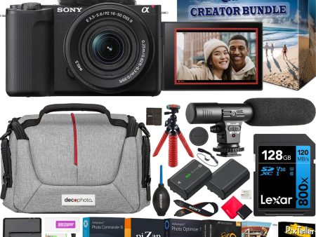 Sony ZV-E10 II Mirrorless Camera Black + 16-50mm OSS II Zoom Lens Kit Creator Bundle Online now