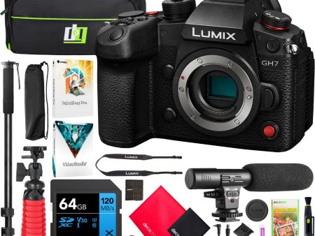 Panasonic LUMIX GH7 Mirrorless Micro Four Thirds Camera Body DC-GH7BODY +Deluxe Kit Bundle Online