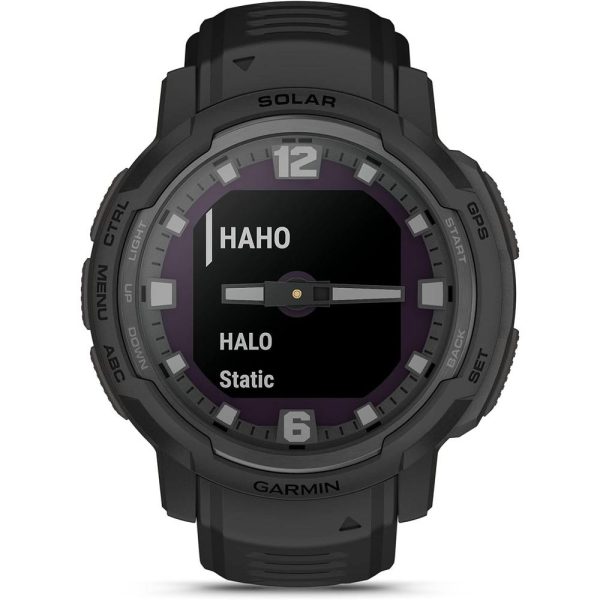 Garmin Instinct Crossover Solar Tactical Hybrid Smartwatch, Black w  Fitness Bundle Cheap