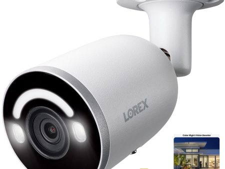 Lorex 4K Security Lighting Deterrence Bullet AI PoE IP Wired Camera Refurbished Fashion