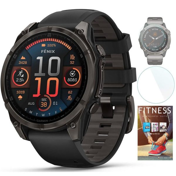 Garmin Fenix 8 47 mm AMOLED Sapphire Gray + Fitness Suite & Screen Protector Cheap