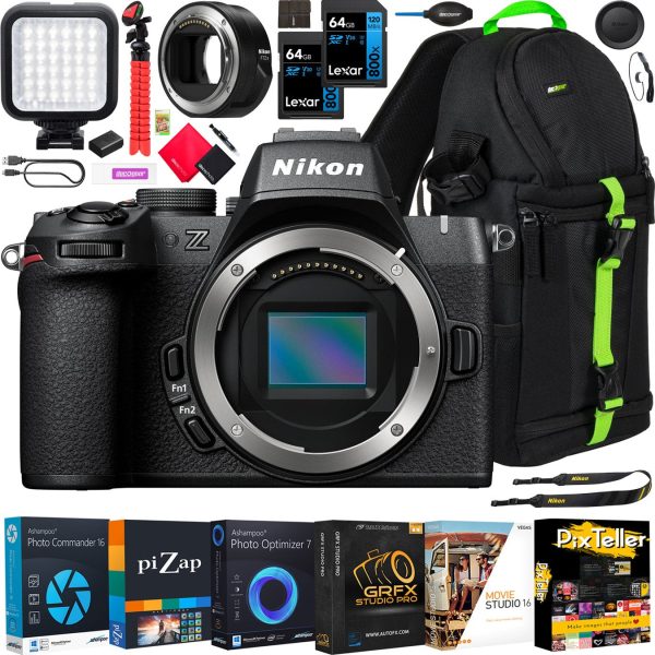 Nikon Z50II Mirrorless Camera 4K DX Body Kit + FTZ II Lens Adapter +Accessories Bundle Online Sale