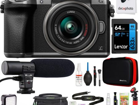 Panasonic LUMIX G7 Mirrorless Digital Camera with 14-42mm Lens + 64GB Microphone Kit Online now